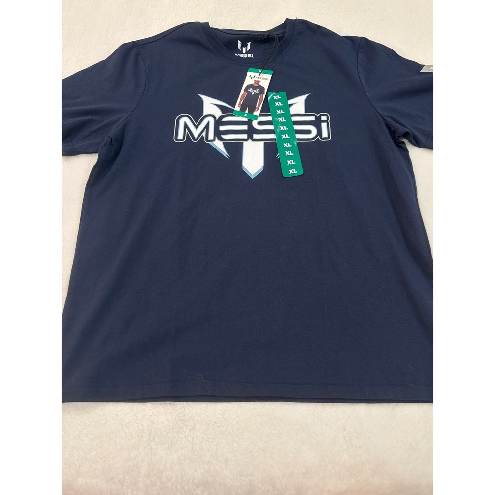 Messi Collection Mens Graphic T-Shirt Navy Blue XL Soccer Football Tee NWT